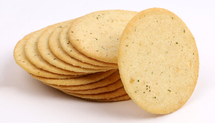 Potato Biscuit on white background, new angles