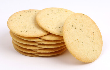 Potato Biscuit on white background, new angles