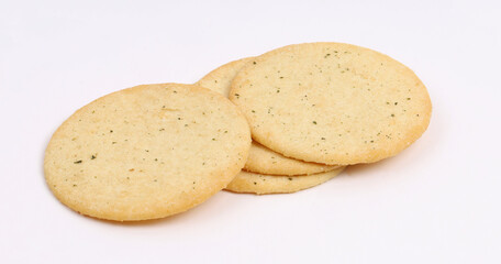 Potato Biscuit on white background, new angles