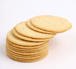 Potato Biscuit on white background, new angles