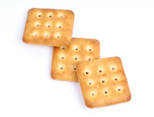 sweet and salted cookies on white background, new angles 
