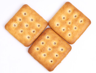 sweet and salted cookies on white background, new angles 