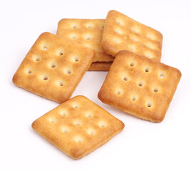 sweet and salted cookies on white background, new angles 