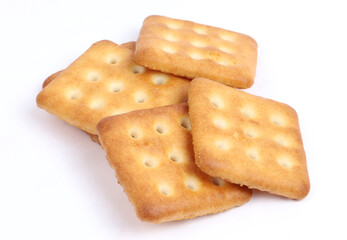 sweet and salted cookies on white background, new angles 