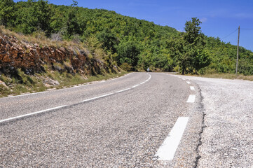 Fototapeta premium Road in Vaucluse department in the Provence-Alpes-Côte d'Azur region of France