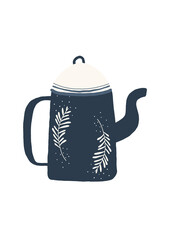 christmas teapot illustration