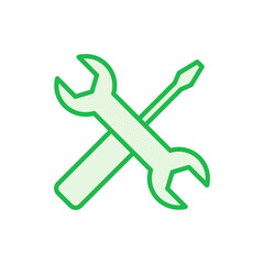Repair tools icon set. tool icon vector. setting icon vector. Wrench and screwdriver. support, Service