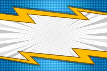 Empty comic halftone baackground template © Toing