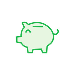 Piggy bank icon vector. piggy money icon