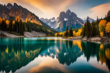 sunrise in the mountains