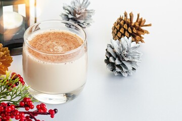 glass of milk with chocolate