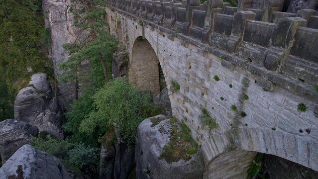 Bastei Bridge - Smooth Tilt/Dolly Alongside
