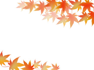 秋のもみじのフレーム素材　Autumn＃autumn leaves＃frame