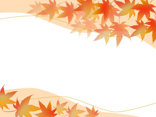 秋のもみじのフレーム素材　Autumn＃autumn leaves＃frame