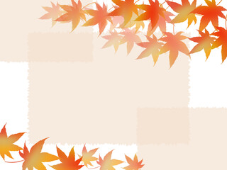 秋のもみじのフレーム素材　Autumn＃autumn leaves＃frame