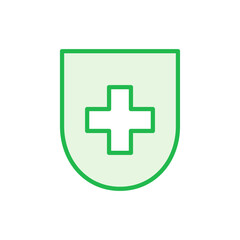 Health insurance icon set. Insurance health document icon
