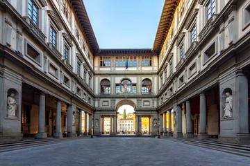 Papier Peint photo Lavable Florence Famous Uffizi gallery in Florence, Italy