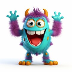 Fototapeta premium monster children's character. Cartoon design element on white background.