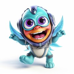 Fototapeta premium insect monster on a white background character.