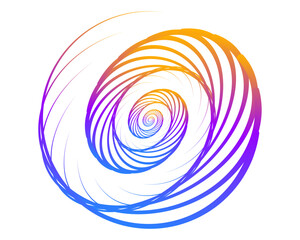 Fototapeta na wymiar 3d render of a colorful spiral