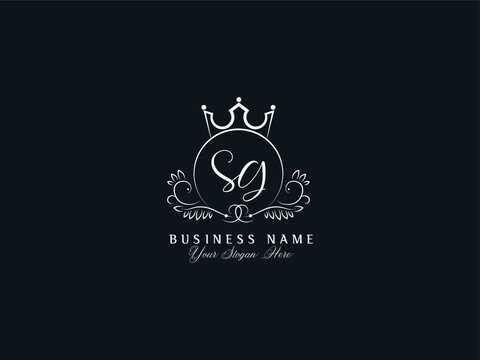 SG, sg Logo Letter, Minimalist Feminine Sg Logo For Your Luxury Shop