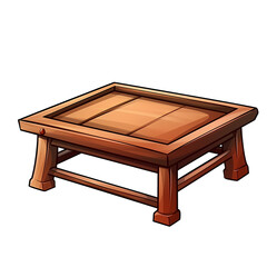 Wooden table traditional tray empty furniture