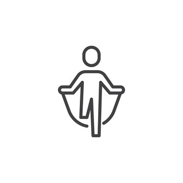 Skipping Rope Exercise Line Icon