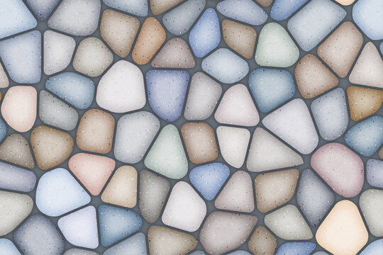 Smooth speckled pebble stones seamless tileable pattern background. Vector illustration.