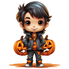 Child Halloween Clipart Illustration