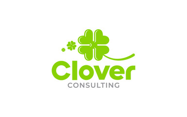 Illustration graphic vector of green clover or shamrock four leaf logo design template