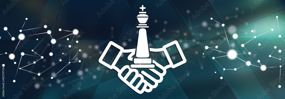 Sticker concept of strategic alliance