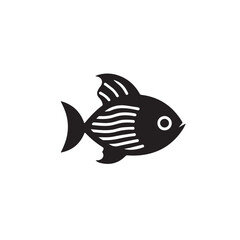 cute fish icon illustration for nursery