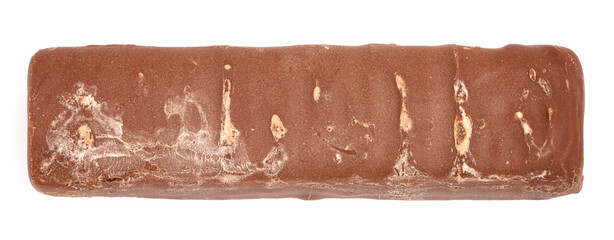 caramel chocolate in white background, new photos