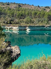 Crystal water in Laguna de la lengua in Ruidera in Castilla la Mancha, Spain © Sylvie Pabion Martín