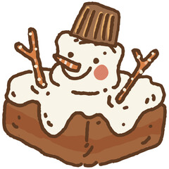 edible happy snowman