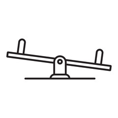 see saw icon vector