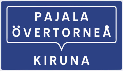 Fototapeta premium Road signs in Sweden, Signs giving information, Additional panels
