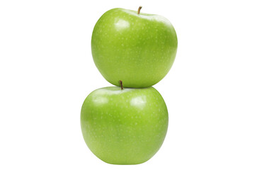 Fresh green apple  isolated on  background