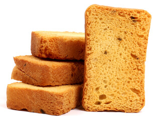 Crispy Rusk on the white background, new angles