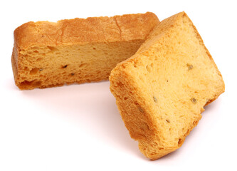 Crispy Rusk on the white background, new angles