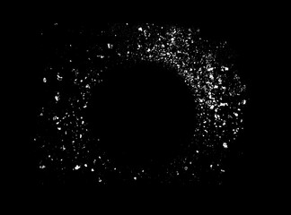 explosion of round dust particle