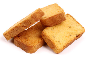 Crispy Rusk on the white background, new angles