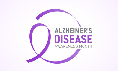 Alzheimer's disease awareness month is observed every year in november. Vector template for banner, greeting card, poster with background. Vector illustration.