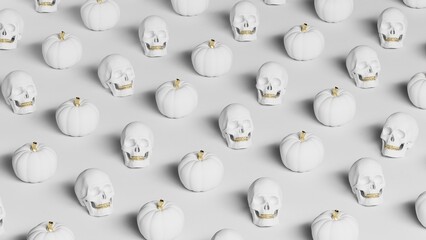 Halloween pumpkin background, 3d rendered illustration