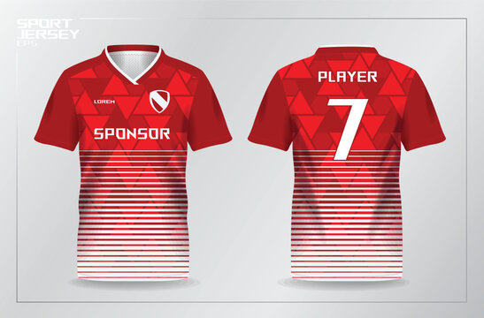 red jersey shirt template for sport uniform