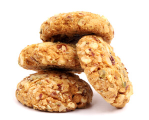 nut cookies on the white background, new angles