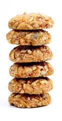 nut cookies on the white background, new angles