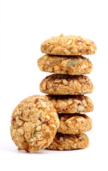 nut cookies on the white background, new angles