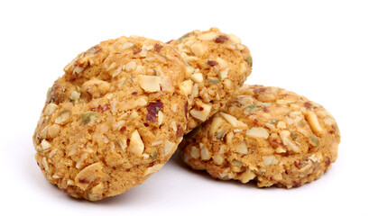 nut cookies on the white background, new angles