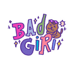 Fototapeta premium Stickerbadgirl